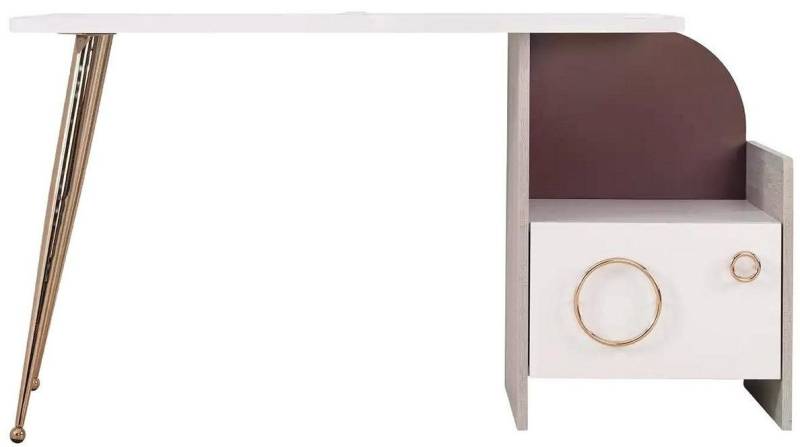 Xlmoebel Kinderschreibtisch Schreibtisch-Set aus Holz mit weißem Bücherregal für das Kinderzimmer (Set 2tlg Schreibtisch + Bücherregal), Hergestellt in Europa von Xlmoebel