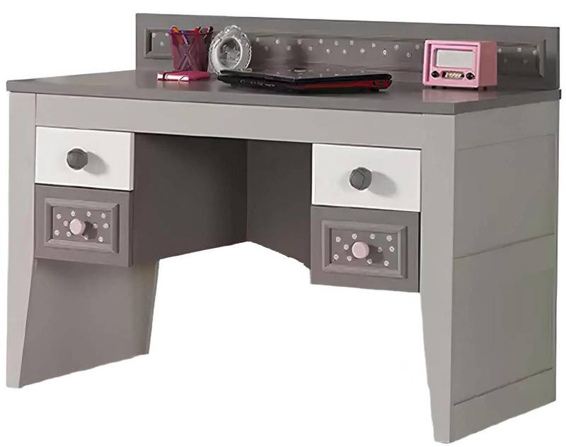 Xlmoebel Kinderschreibtisch Schreibtisch und Regal Set aus Holz in Grau für das Kinderzimmer (Set Schreibtisch + Regal), Hergestellt in Europa von Xlmoebel