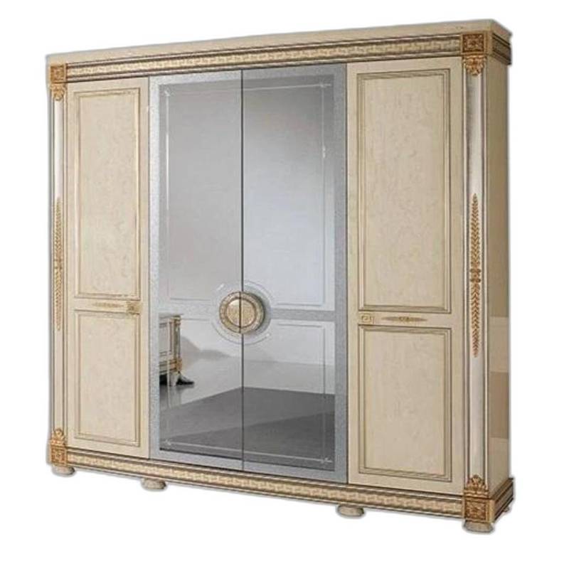 Xlmoebel Kleiderschrank Eleganter Kleidercontainer Stilvoller Hochglanz Kleiderschrank (1-St., Kleiderschrank) Hergestellt in Europa von Xlmoebel