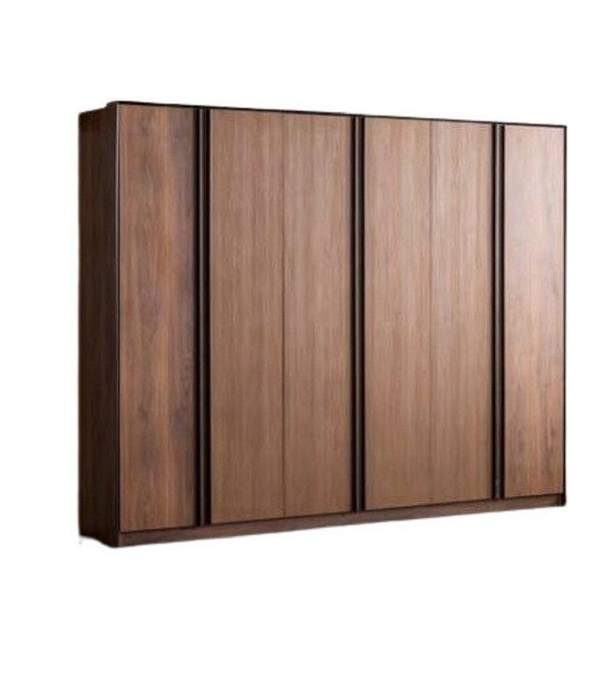 Xlmoebel Kleiderschrank Eleganter Kleiderschrank Braun – Massivholz mit Einlegeböden (1-St) Hergestellt In Europa von Xlmoebel