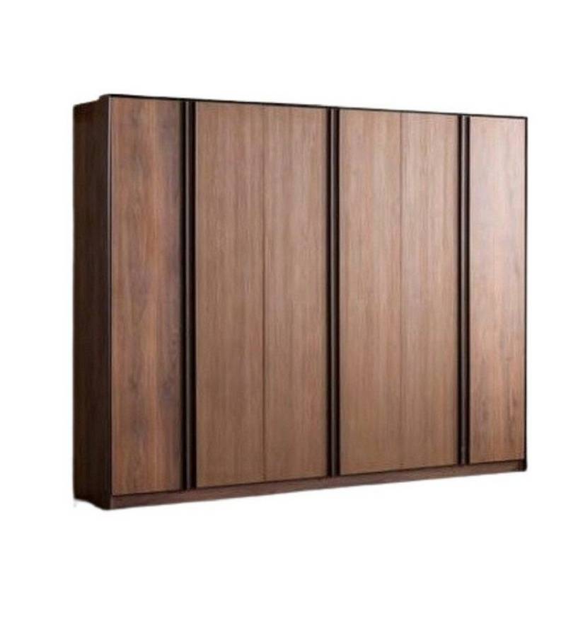 Xlmoebel Kleiderschrank Eleganter Kleiderschrank Braun – Massivholz mit Einlegeböden (1-St) Hergestellt In Europa von Xlmoebel