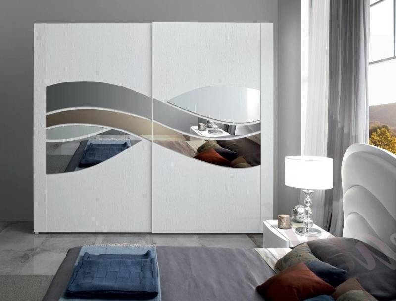 Xlmoebel Kleiderschrank Hochwertiger Schrank Luxus Design Holz Kleiderschrank mit Spiegel (Kleiderschrank) Hergestellt in Europa von Xlmoebel
