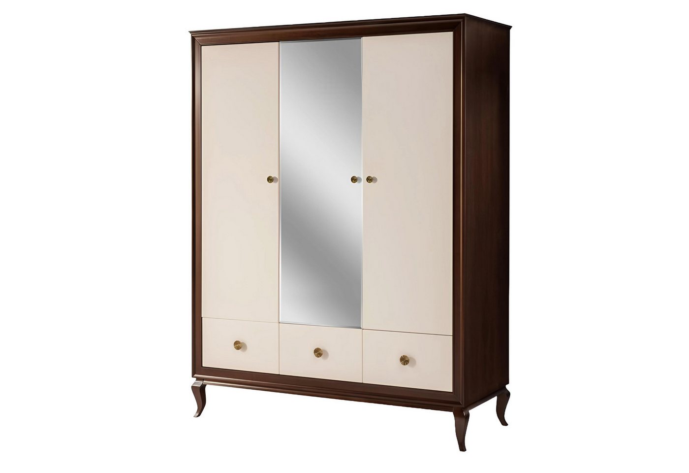 Xlmoebel Kleiderschrank Holzschrank mit Spiegel und Design - Schlafzimmerschrank (Kleiderschrank) Hergestellt in Europa von Xlmoebel