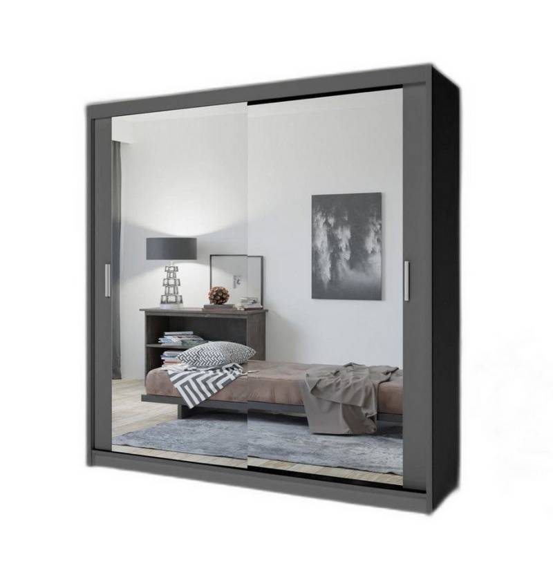 Xlmoebel Schwebetürenschrank Schrankwand 2 Türen Holz Neu Schlafzimmer Möbel modern stilvoll (1-St., Kleiderschrank) Hergestellt in Europa von Xlmoebel