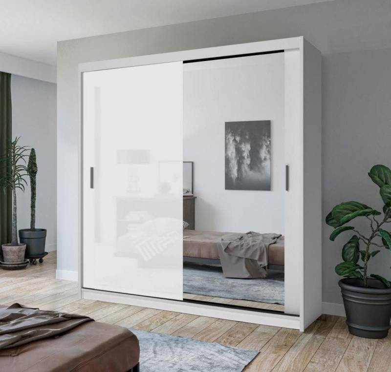 Xlmoebel Schwebetürenschrank Schrankwand 2 Türen Holz Neu Schlafzimmer Möbel modern stilvoll (1-St., Kleiderschrank) Hergestellt in Europa von Xlmoebel