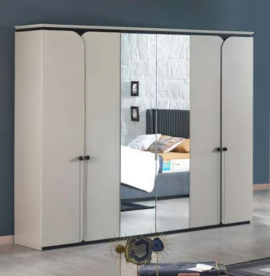 Xlmoebel Kleiderschrank Kleiderschrank mit Spiegeln - Schrank mit 6 Türen für das Schlafzimmer (1-St., Kleiderschrank) Hergestellt in Europa von Xlmoebel