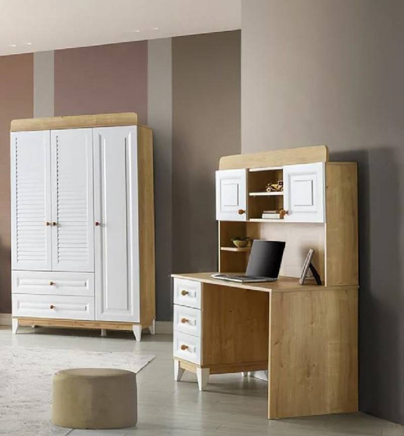 Xlmoebel Kleiderschrank Kombination von Kleiderschrank und Schreibtisch - vielseitige Möbel (Kleiderschrank + Schreibtisch) Hergestellt in Europa von Xlmoebel