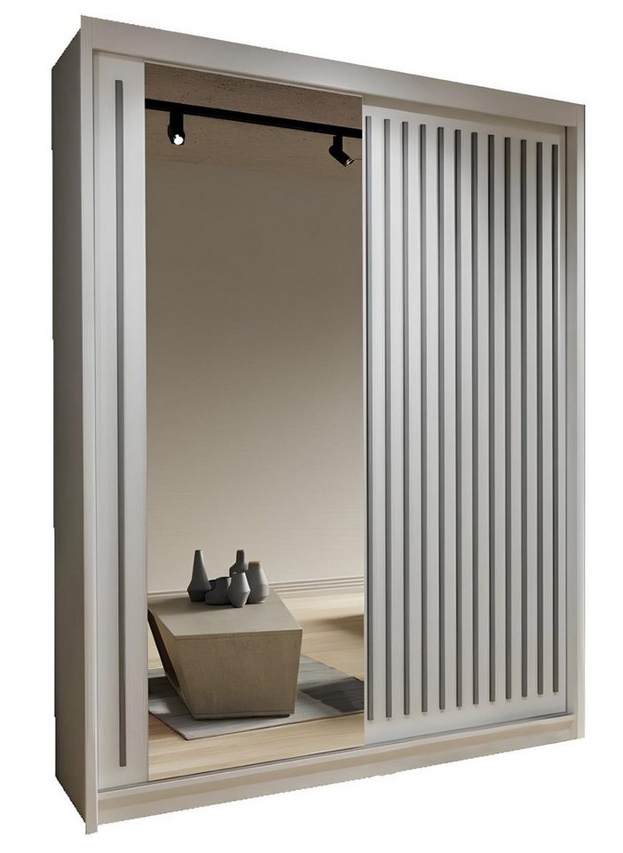 Xlmoebel Kleiderschrank Luxus Kleiderschrank mit Spiegel – Eleganz trifft Funktionalität (1-St., Kleiderschrank) Hergestellt in Europa von Xlmoebel