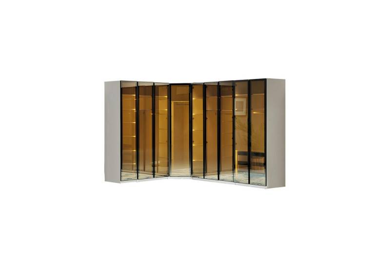 Xlmoebel Kleiderschrank Moderne Loft-Glas-Kleideraufbewahrungsecke für Schlafzimmer (Kleiderschrank) Hergestellt in Europa von Xlmoebel