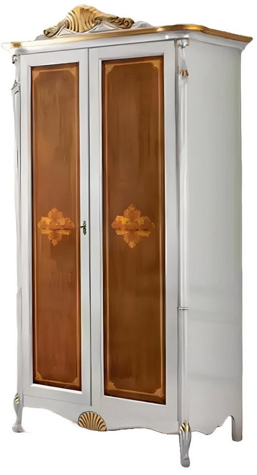 Xlmoebel Kleiderschrank Neuer Luxus-Schrank aus Holz für das Schlafzimmer in Weiß - stilvolles (1-St., Kleiderschrank) Hergestellt in Europa von Xlmoebel
