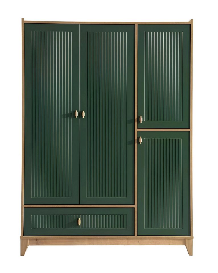 Xlmoebel Kleiderschrank Neuheit: Exklusiver grüner Kinderschrank aus Holz für das Kinderzimmer (1-St., Kleiderschrank) Hergestellt in Europa von Xlmoebel