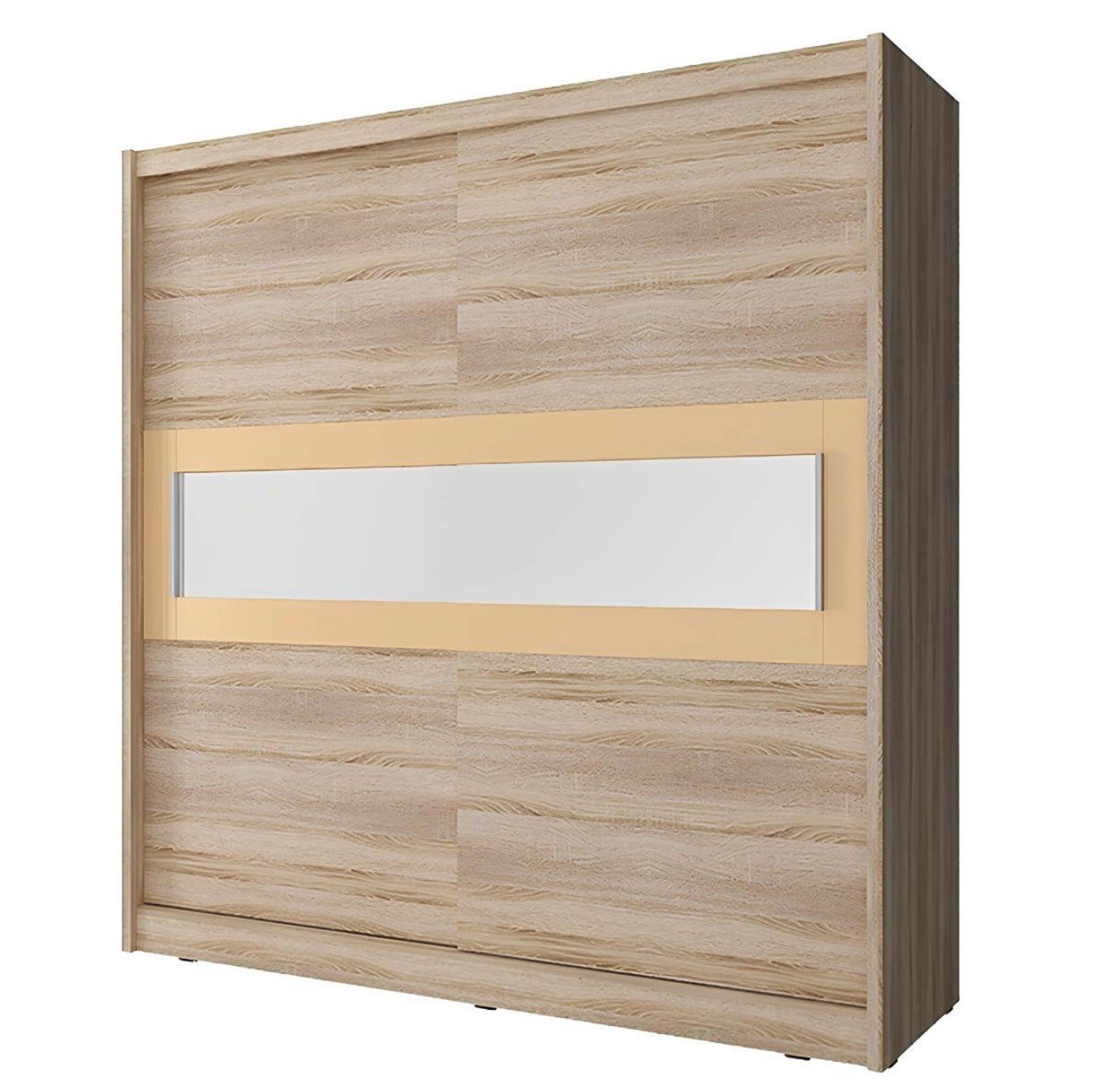 Xlmoebel Kleiderschrank Schiebetüren aus Holz im schwebenden Design für Wohnräume (Kleiderschrank) Hergestellt in Europa von Xlmoebel