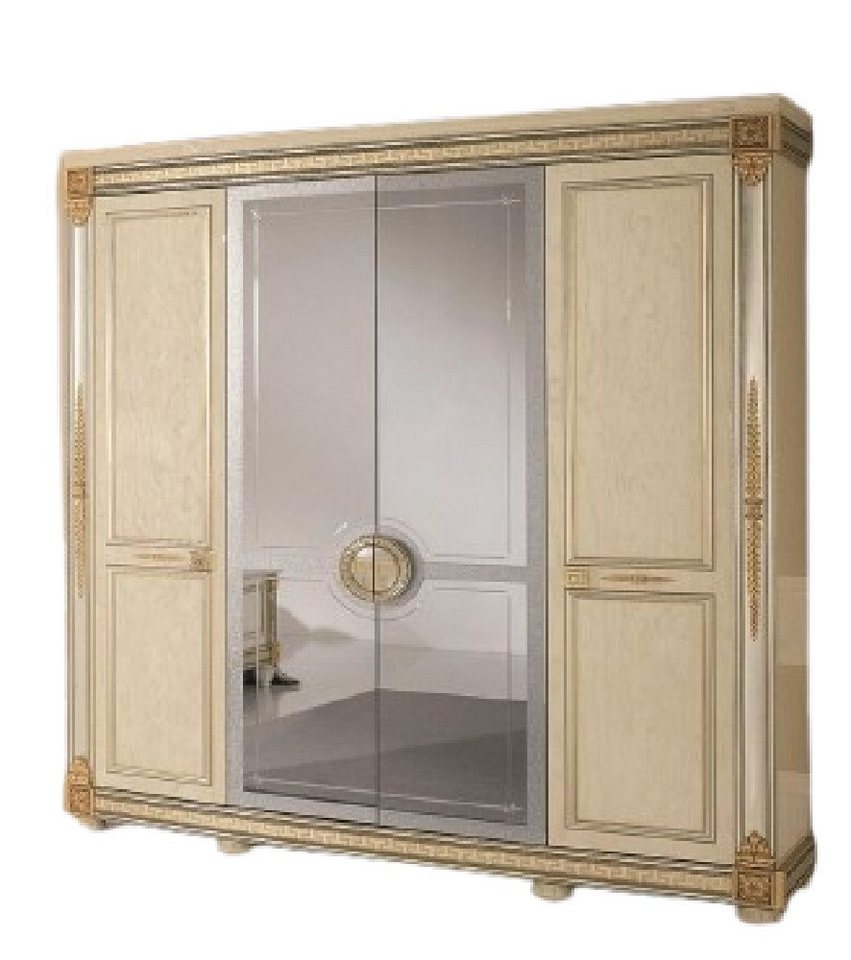 Xlmoebel Kleiderschrank Schlafzimmer 4-türiger Holz Kleiderschrank Wandschrank (Kleiderschrank) Hergestellt in Europa von Xlmoebel