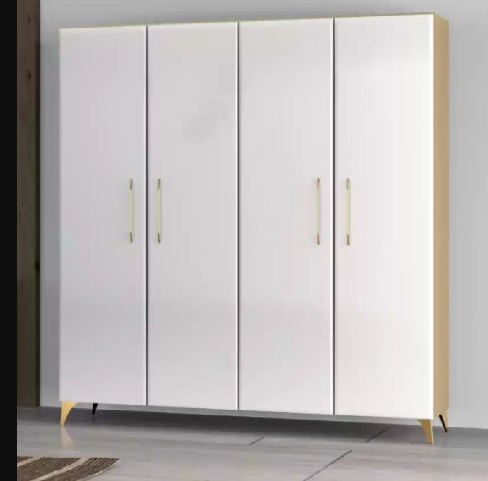 Xlmoebel Kleiderschrank Schlafzimmer-Kleiderschrank mit sechs Türen aus Holz - Möbelstück (1-St., Kleiderschrank) Hergestellt in Italia von Xlmoebel