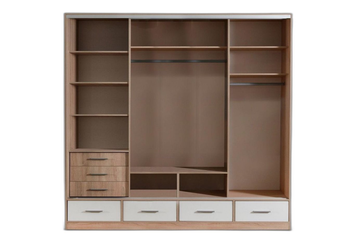 Xlmoebel Kleiderschrank Schrank Kleiderschrank Schrankwand Schlafzimmer Weiß (1-St., Kleiderschrank) Hergestellt in Europa von Xlmoebel