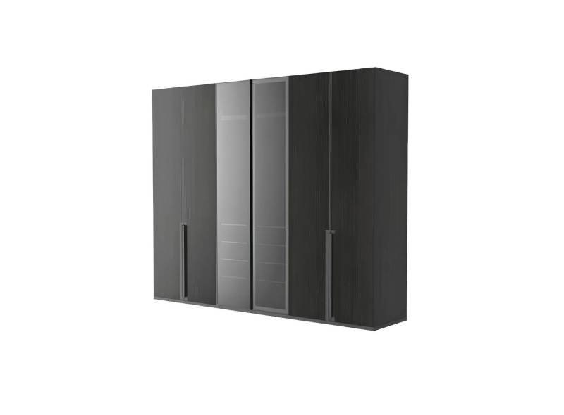 Xlmoebel Kleiderschrank Schwarzer moderner Holz-Kleiderschrank für das Schlafzimmer (1-St., Kleiderschrank) Hergestellt in Europa von Xlmoebel