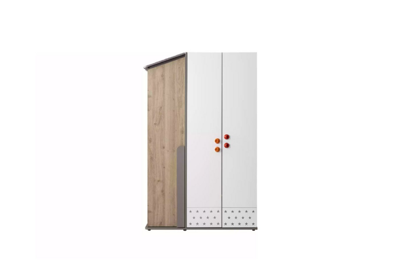 Xlmoebel Kleiderschrank Zeitgemäßer Schrank aus Holz mit 3 Türen in Weiß - Möbelstück (1-St., Kleiderschrank) Hergestellt in Europa von Xlmoebel