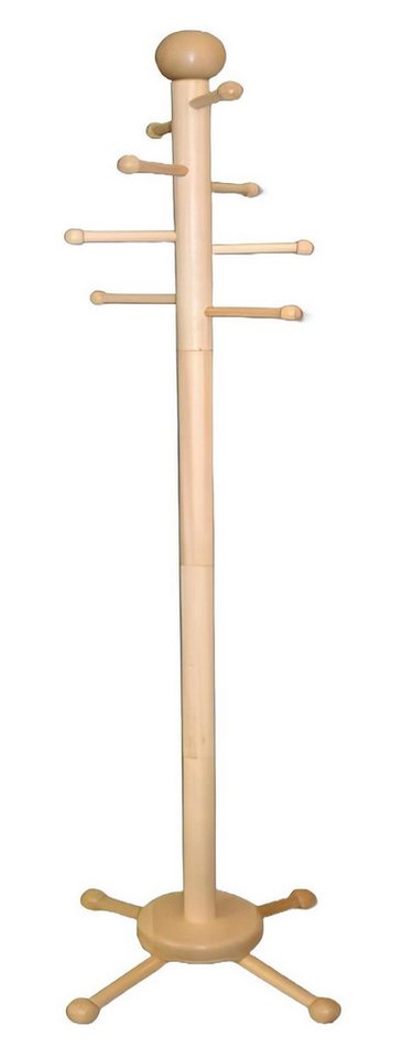 Xlmoebel Kleiderständer Holzgarderobe mit 8 Haken und Kleiderstange im Design, (1 St., Kleiderständer), Hergestellt in Europa von Xlmoebel