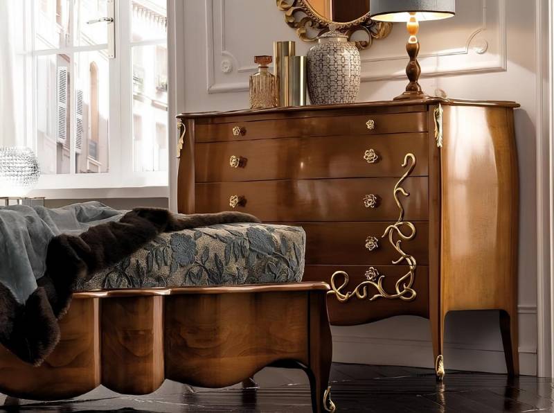 Xlmoebel Kommode Braunes Massivholz-Sideboard Anrichte Kommode Möbel Schrank in Braun (Kommode), Hergestellt in Italy von Xlmoebel