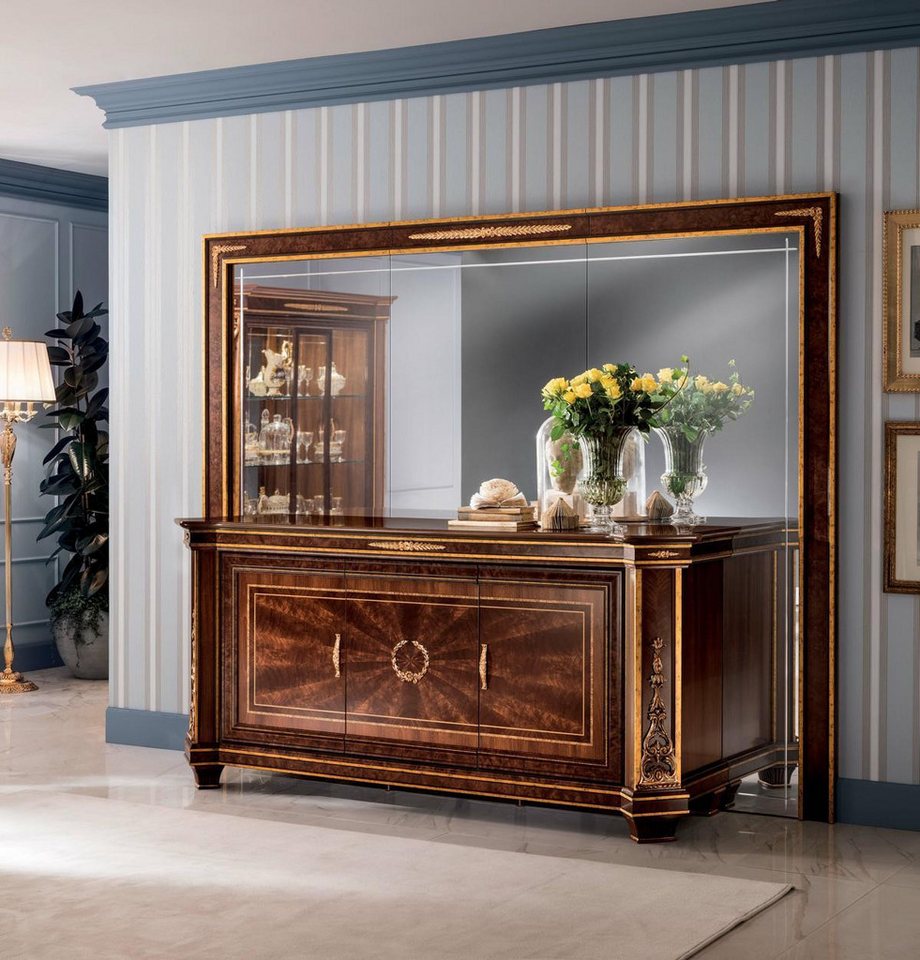 Xlmoebel Kommode Buffet Kommode Wohnzimmer Wandschrank + Spiegel Italienische Möbel XXL (2 St., Kommode mit Spiegel), Hergestellt in Europa von Xlmoebel