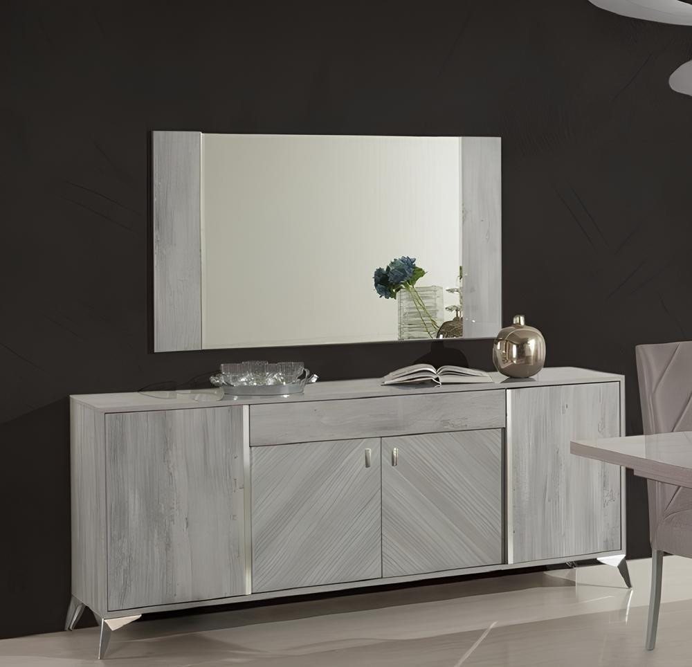 Xlmoebel Sideboard Holz Kommode Spiegel Garnitur Design Schlafzimmer Konsolen Set (2 St., Kommode + Spiegel), Hergestellt in Europa von Xlmoebel
