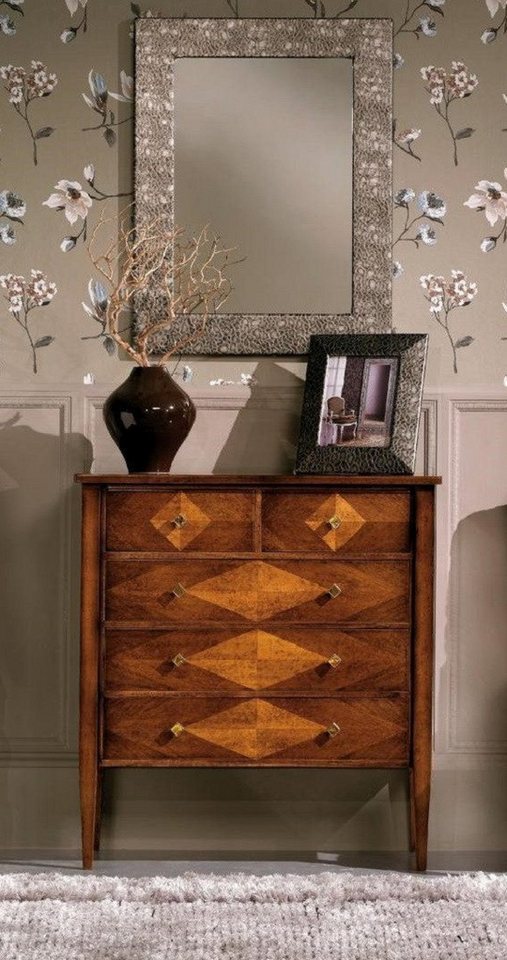 Xlmoebel Kommode Holz Kommode mit passendem Spiegel im Art-déco Luxusdesign für das (2x Sessel + Kommode + Spiegel), Hergestellt in Europa von Xlmoebel