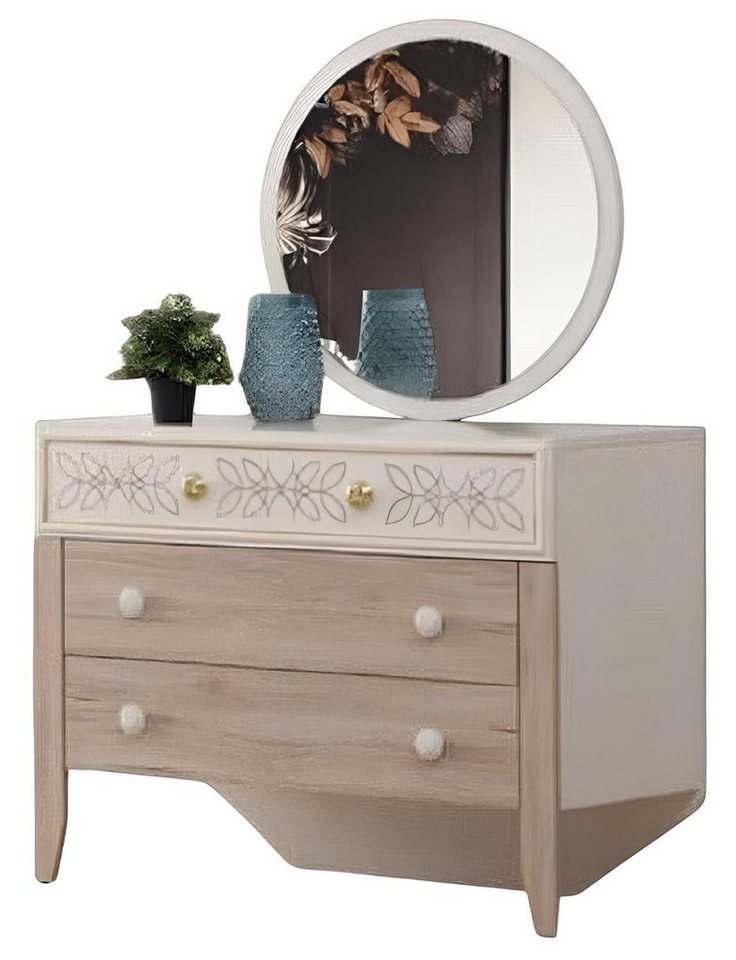 Xlmoebel Kommode Komplettmöbel-Set mit Spiegel, Schminktisch, Konsole und Holzkommoden (Kommode + Spiegel), Hergestellt in Europa von Xlmoebel