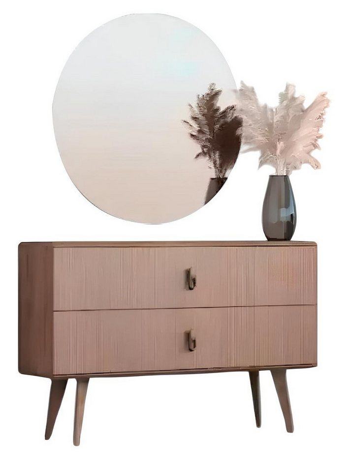 Xlmoebel Schubkastenkommode Luxuriöser Schminktisch mit Spiegel für stilvolles Schlafzimmer (2 St., 1x Kommode + 1x Spiegel), Hergestellt in Europa von Xlmoebel