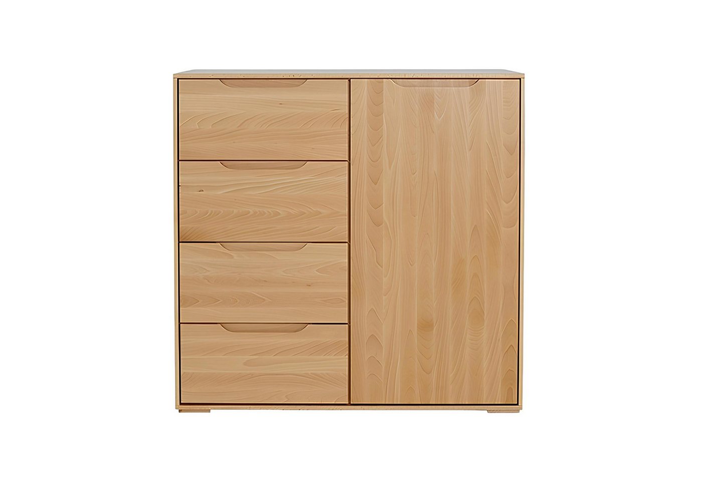 Xlmoebel Kombikommode Massive Holzkommode Natur Sideboard Möbel Schrank Kommoden (Kommode), Hergestellt in Europa von Xlmoebel