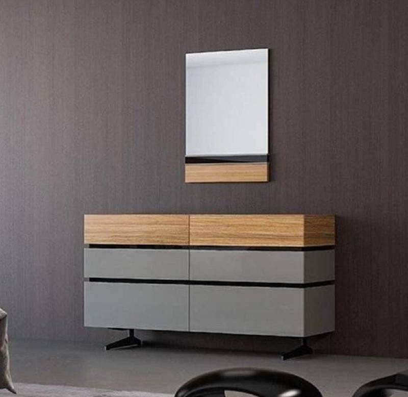 Xlmoebel Schubkastenkommode Moderne Luxus-Schlafzimmer-Kommode mit Spiegel-Design (2 St., Kommode mit Spiegel), Hergestellt in Europa von Xlmoebel