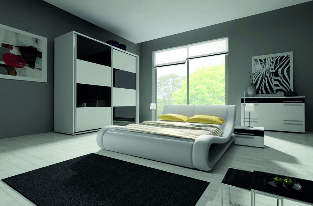 Xlmoebel Schlafzimmer-Set Moderne Schlafzimmermöbel-Set mit Schrank, Bett, Kommode, Nachttisch, (Schlafzimmer 4062292181863), Hergestellt in Europa von Xlmoebel