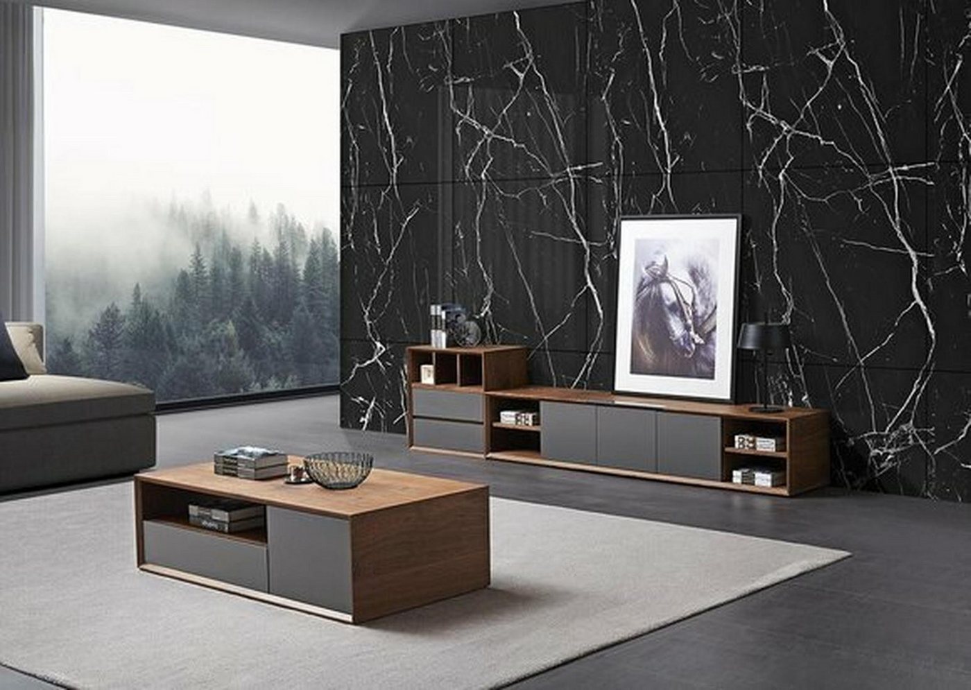 Xlmoebel Wohnwand Möbelset für das Wohnzimmer mit Kommode Sideboard TV-Schrank, (1-St., Sideboard + Kommode + Couchtisch), Hergestellt in Europa von Xlmoebel
