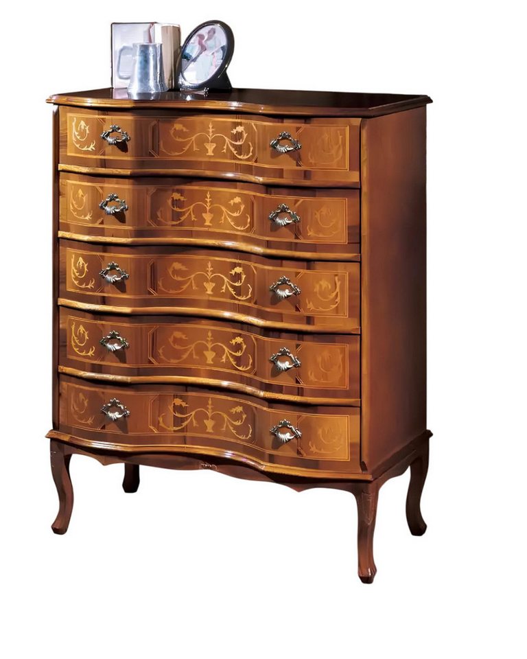 Xlmoebel Hochkommode Neue Designer-Holzmöbel in klassischem Braun mit fünf Türen (1 St., Kommode), Hergestellt In Italy von Xlmoebel