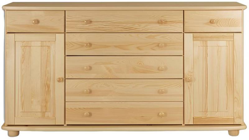 Xlmoebel Kombikommode Massives Echtholz-Sideboard-Anrichte-Schrank-Set in modernem (Kombikommode), Hergestellt in Europa von Xlmoebel