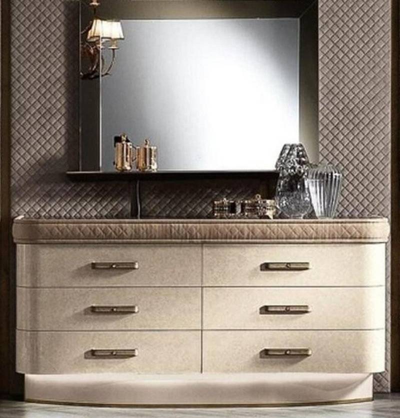 Xlmoebel Schubkastenkommode Neues Wohnzimmer-Set mit Holz-Design-Schrank Kommode und Spiegel (Kommode + Spiegel), Hergestellt in Italy von Xlmoebel