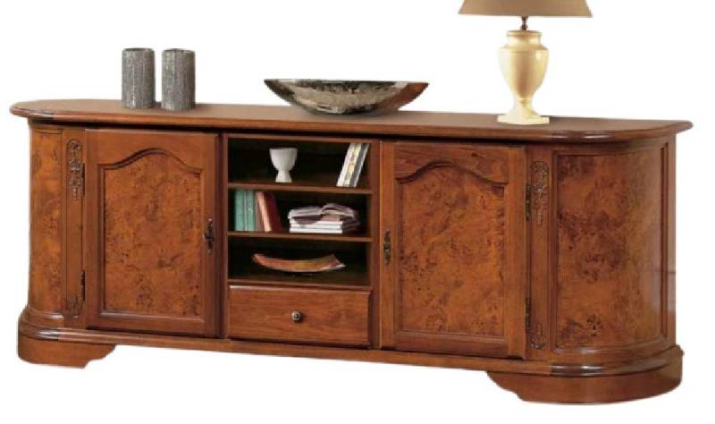 Xlmoebel Kombikommode Neues braunes Holz-Sideboard mit Spiegel und Anrichte - Schrankmöbel (Kommode), Hergestellt in Europa von Xlmoebel