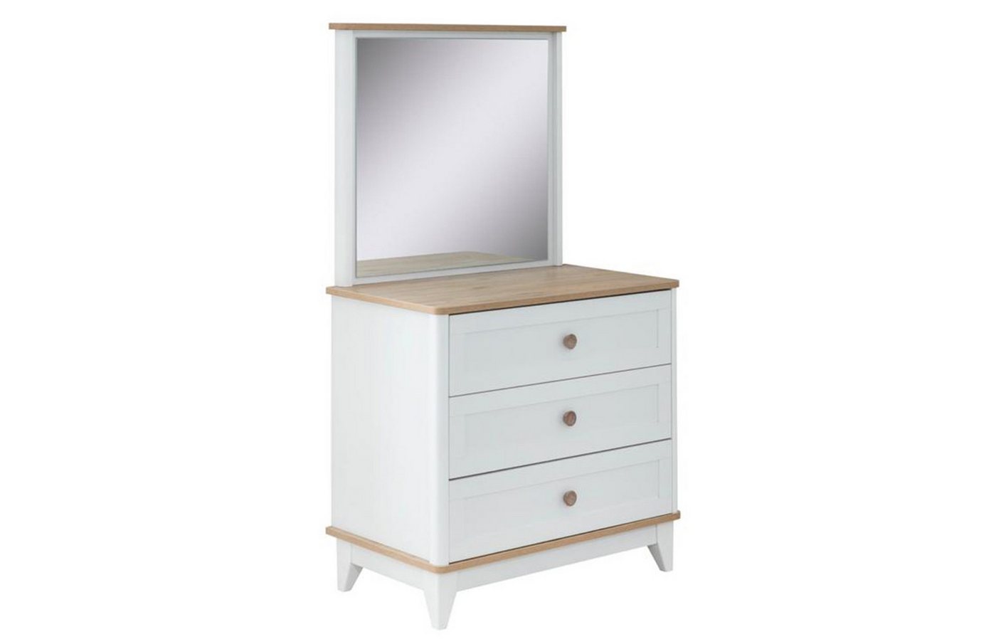 Xlmoebel Schminkschrank Schubladenschrank mit Spiegel Kinderzimmer Weiß Holz Möbel (2-St., Kommode mit Spiegel) Hergestellt in Europa von Xlmoebel