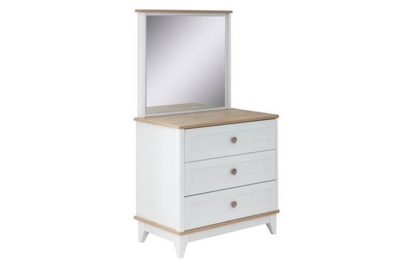 Xlmoebel Schminkschrank Schubladenschrank mit Spiegel Kinderzimmer Weiß Holz Möbel (2-St., Kommode mit Spiegel) Hergestellt in Europa von Xlmoebel