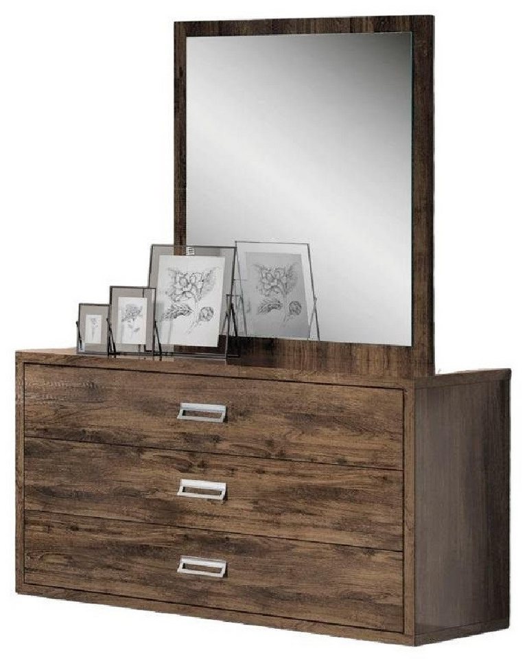 Xlmoebel Schubkastenkommode Set Kommode Spiegel Garnitur Gruppe Holz Schlafzimmer Design (2 St., Kommode + Spiegel), Hergestellt in Europa von Xlmoebel