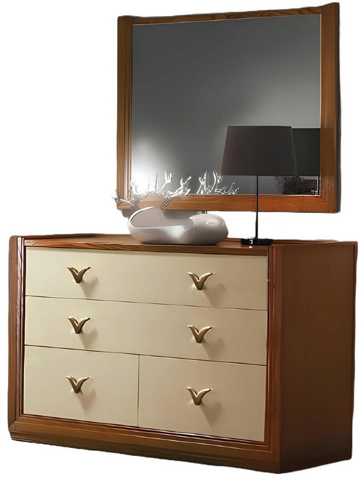 Xlmoebel Schubkastenkommode Set mit 2 Teilen: Kommode und Spiegel, moderne Konsole und Schränke (Set 2tlg.Kommode + Spiegel), Hergestellt in Europa von Xlmoebel