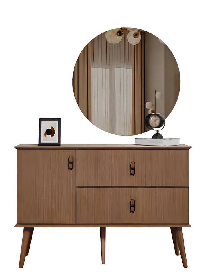 Xlmoebel Schminkschrank Set mit Kommode, Schminktisch, Spiegel und Hocker (3-St., Kommode + Spiegel + Hocker) Hergestellt in Europa von Xlmoebel