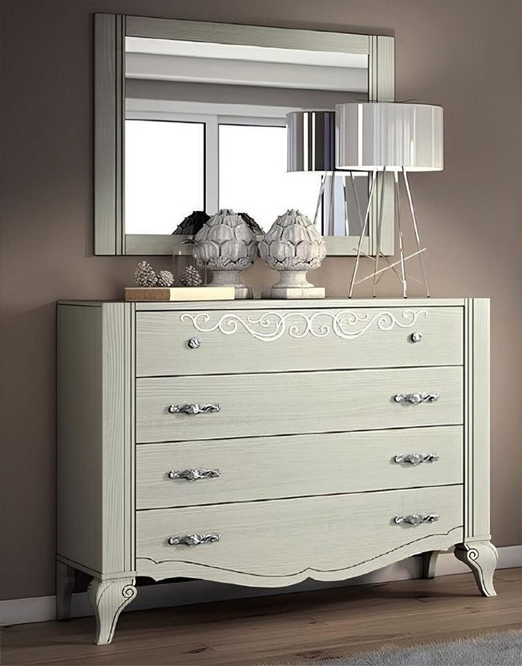 Xlmoebel Schubkastenkommode Sideboard Spiegel Schrank Regale Konsole Einrichtung Holzschrank (Set 2tlg. (Kommode + Spiegel), Hergestellt in Italy von Xlmoebel