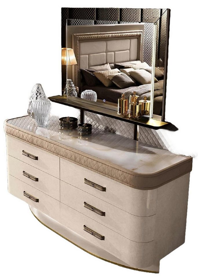 Xlmoebel Schubkastenkommode Sideboard mit Spiegel und Kommoden Set Italienische Möbel 2-teiliger (Kommode mit spiegel), Hergestellt in Europa von Xlmoebel