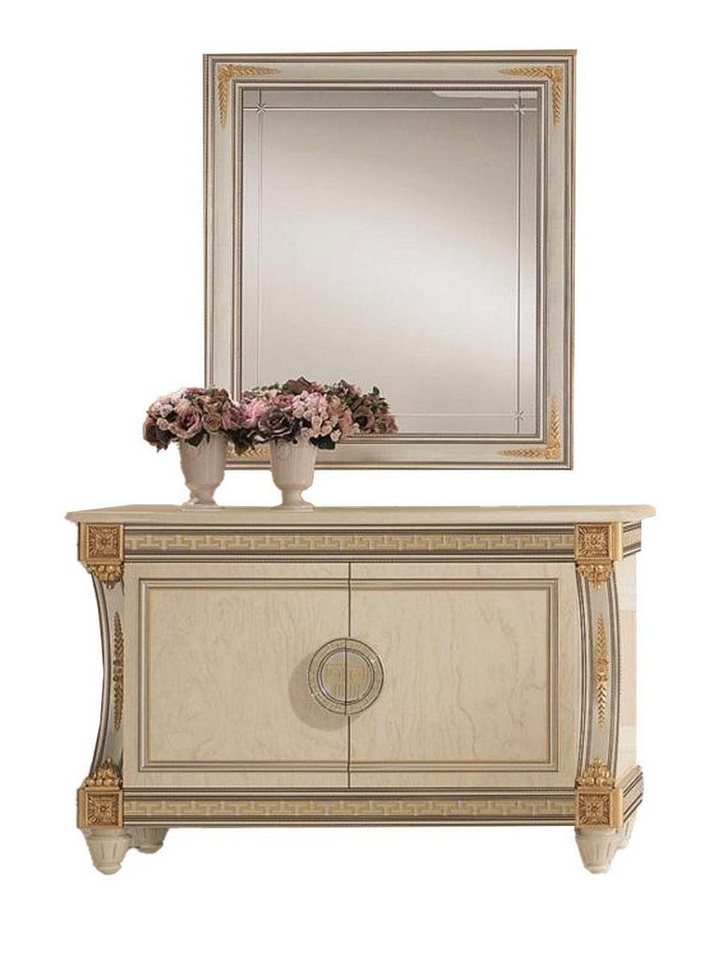 Xlmoebel Kommode Schrank Kommode mit Spiegel Anrichte Schlafzimmer Ensemble Holz (Kommode + Spiegel), Hergestellt in Italy von Xlmoebel