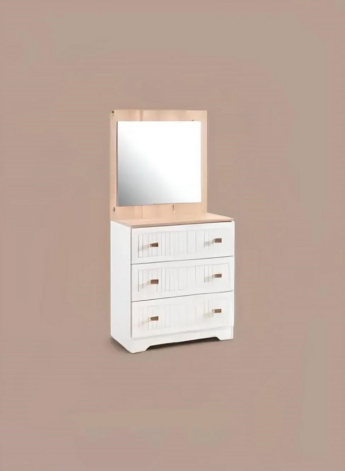 Xlmoebel Schminkschrank Weißes modernes Schlafzimmermöbel mit Spiegelkonsole und Kommode (1-St., Kommode / Spiegel) Hergestellt in Europa von Xlmoebel