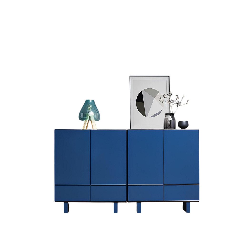 Xlmoebel Sideboard Zweifache Kommode Blaue Kommoden Design Schrank Hochschrank Anrichte (2 St., 2x Kommode), Hergestellt in Europa von Xlmoebel