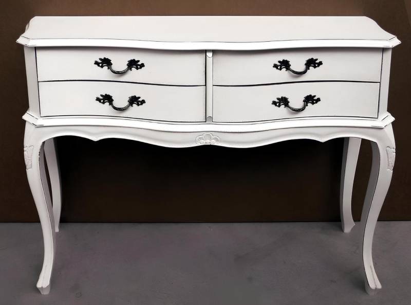 Xlmoebel Konsolentisch Exklusive Antikmöbel im Stil eines Anrichtetischs mit Glasregal (Konsolentisch), Hergestellt in Europa von Xlmoebel