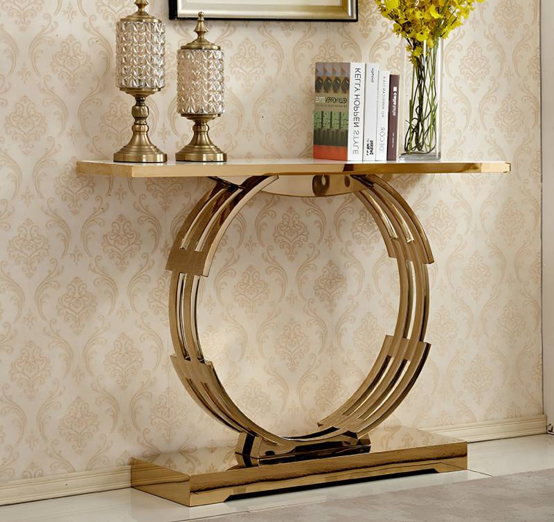 Xlmoebel Konsolentisch Hochwertiger Luxus Konsolentisch mit modernem Design aus Edelstahl und (Konsolentisch), Hergestellt in Europa von Xlmoebel