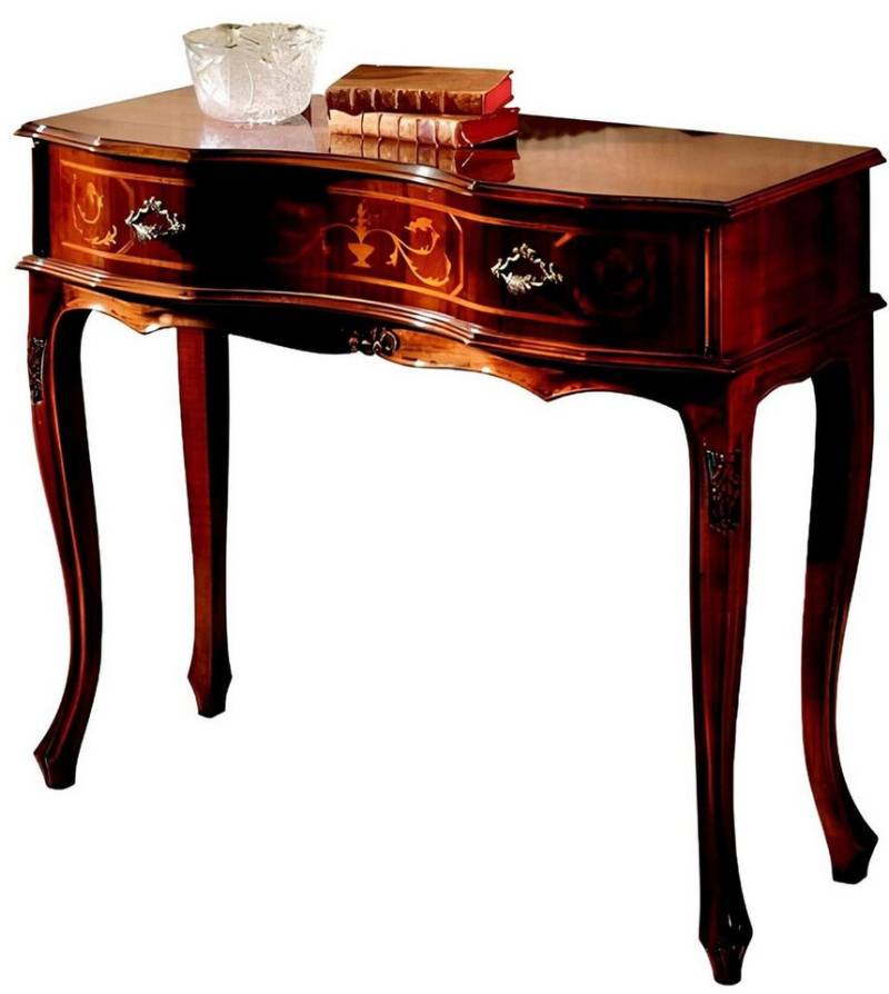 Xlmoebel Konsolentisch Holz Konsole in Barock-Design mit italienischem Stil und brauner Farbe (Konsolentisch-588), Hergestellt in Italy von Xlmoebel