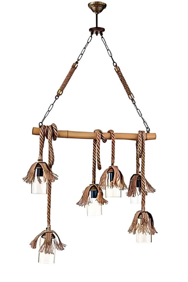 Xlmoebel Hängeleuchte Braune Lampe Kronenleuchte Lüster Deckenlicht Bambus Glas, Hergestellt in Europa Xlmoebel Hängeleuchte Braune Lampe Kronenleuchte Lüster Deckenlicht Bambus Glas, Hergestellt in Europa von Xlmoebel